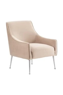 Mason Lounge Chair - Taupe – Silver Legs