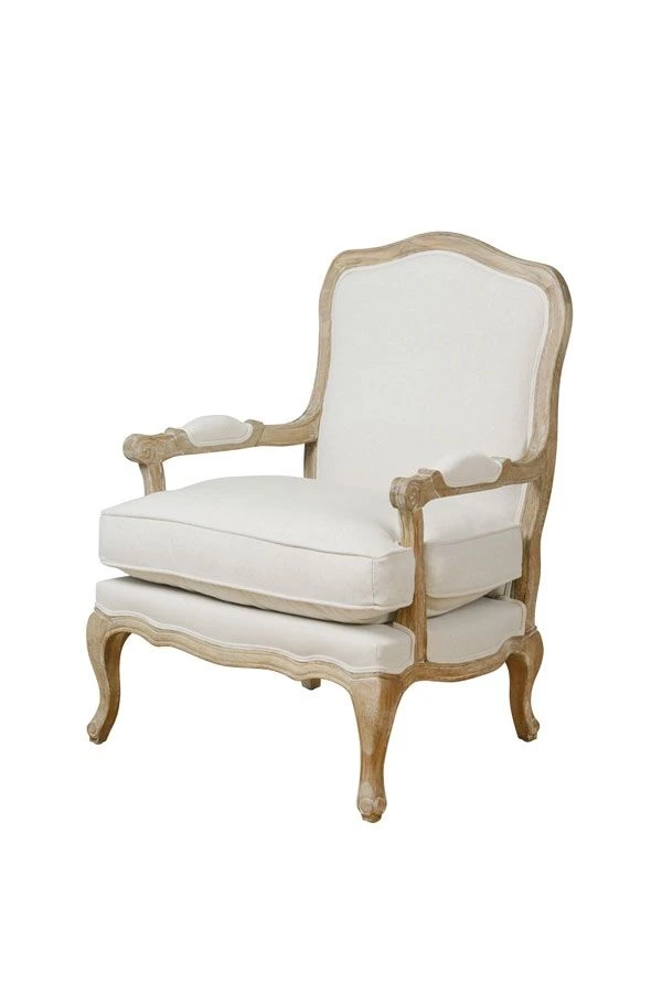 Le Brun Limed Oak French Armchair 3 Le Brun Limed Oak French Armchair