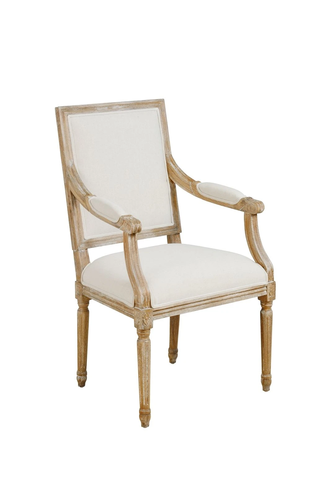 Rosselle Limed Oak French Armchair 3 Rosselle Limed Oak French Armchair