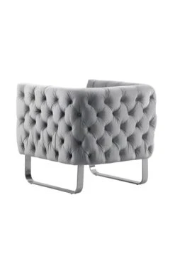 Grosvenor Armchair - Dove Grey - Brushed Silver 10 Grosvenor Armchair - Dove Grey - Brushed Silver -Furniture Sale Store 290 grosvenor chair dove grey c 290 brushed silver 3 4 back cutout webready