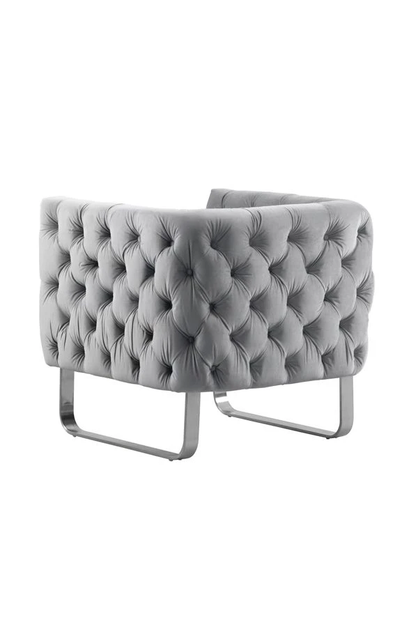 Grosvenor Armchair - Dove Grey - Brushed Silver 5 Grosvenor Armchair - Dove Grey - Brushed Silver - Image 3