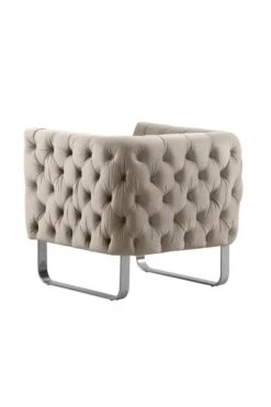Grosvenor Armchair - Taupe - Brushed Silver 8 Grosvenor Armchair - Taupe - Brushed Silver -Furniture Sale Store 291 grosvenor chair taupe c 291 brushed silver 3 4 back cutout webready