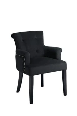 Positano Carver Chair With Back Ring - Black Velvet 9 Positano Carver Chair With Back Ring - Black Velvet -Furniture Sale Store 460 positcarvblkfrntco web 2