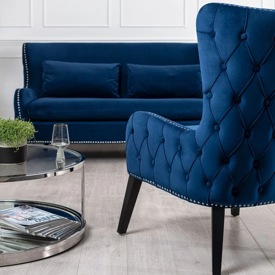 Margonia Armchair Ink Blue 4 Margonia Armchair Ink Blue - Image 2