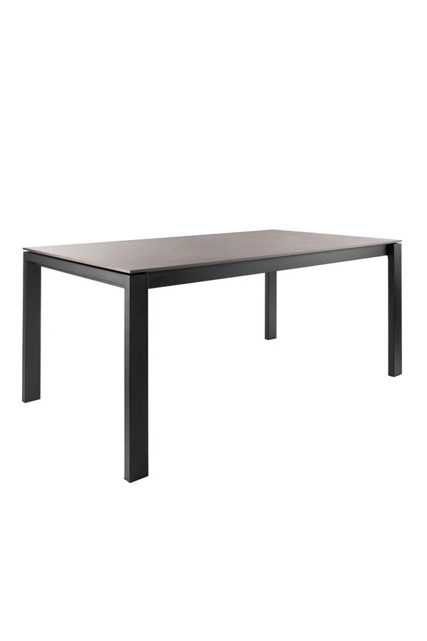 Corinna 8 Seat Dining Table Concrete Effect - Black Legs 4 Corinna 8 Seat Dining Table Concrete Effect - Black Legs - Image 2