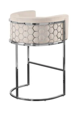 Alveare Counter Stool Silver - Chalk