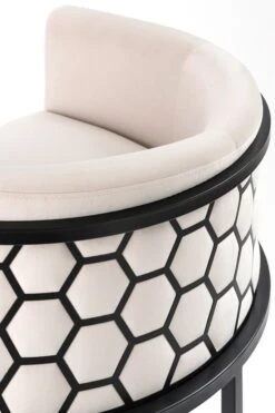 Alveare Counter Stool Black - Chalk -Furniture Sale Store alveare barstool chalk black frame detail 1 web