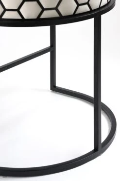 Alveare Counter Stool Black - Chalk -Furniture Sale Store alveare barstool chalk black frame detail 2 web