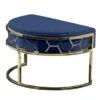 Alveare Footstool Brass - Royal Blue -Furniture Sale Store alveare brass footstool back ink blue webready