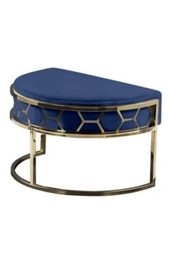 Alveare Footstool Brass - Royal Blue