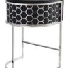 Alveare Counter Stool Silver – Black Faux Leather 2 Alveare Counter Stool Silver – Black Faux Leather -Furniture Sale Store alveare counter stool pu leather black silver back web