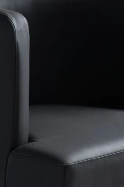 Alveare Dining Chair Silver – Black Faux Leather 7 Alveare Dining Chair Silver – Black Faux Leather -Furniture Sale Store alveare dining chair pu leather black detail web 1