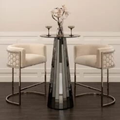 Alveare Counter Stool Silver - Chalk -Furniture Sale Store alveare emmeline bar table web 1