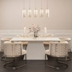 Loretta Dining Table -Furniture Sale Store alveare silver chalk 5 web
