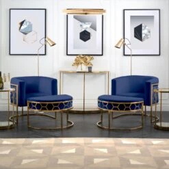 Alveare Tub Chair Brass - Royal Blue 7 Alveare Tub Chair Brass - Royal Blue -Furniture Sale Store alveare tub chair blue melina rug web