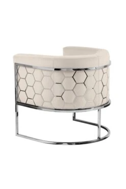Alveare Tub Chair Silver -Chalk