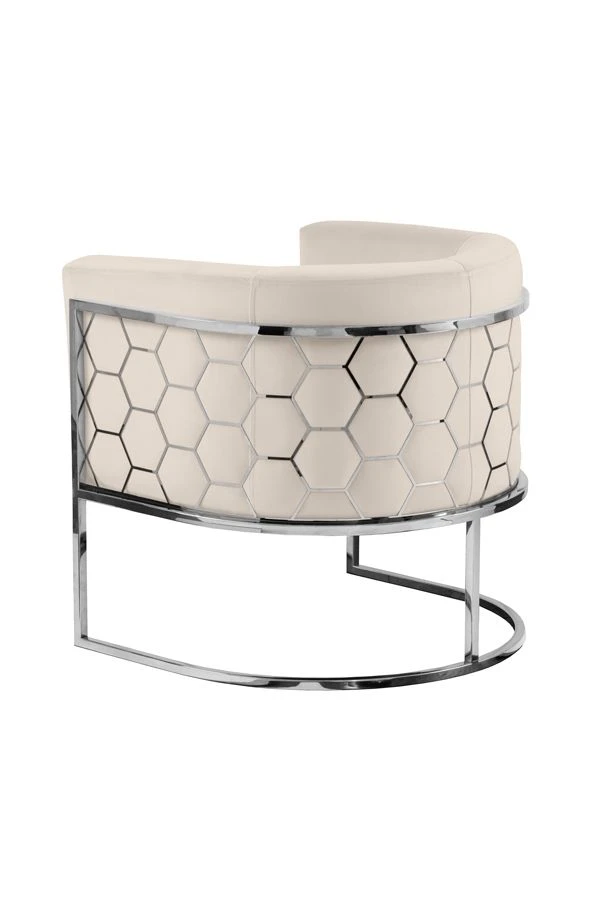 Alveare Tub Chair Silver -Chalk 3 Alveare Tub Chair Silver -Chalk