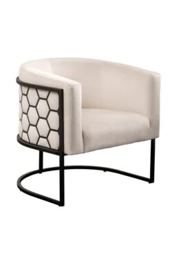 Alveare Tub Chair Black - Chalk -Furniture Sale Store alveare tub chair chalk black frame front web