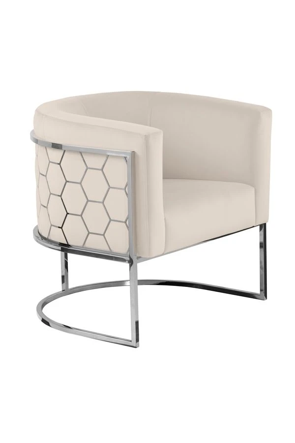Alveare Tub Chair Silver -Chalk 4 Alveare Tub Chair Silver -Chalk - Image 2