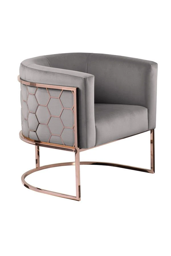 Alveare Tub Chair Copper - Dove Grey 4 Alveare Tub Chair Copper - Dove Grey - Image 2