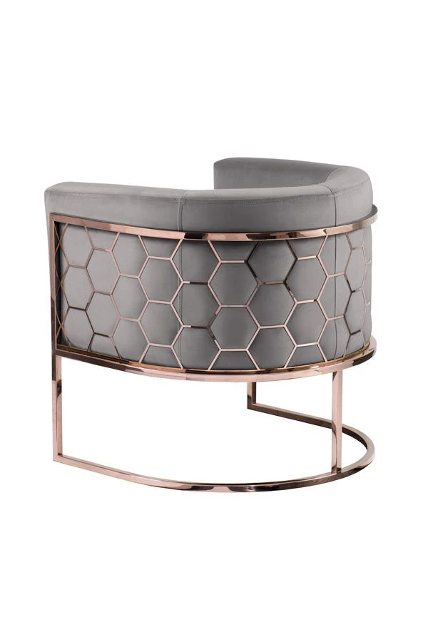 Alveare Tub Chair Copper - Dove Grey 3 Alveare Tub Chair Copper - Dove Grey