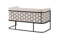 Alveare Two Seat Sofa -Chalk - Black Frame