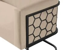 Alveare Two Seat Sofa -Taupe- Black Frame -Furniture Sale Store alveare two seat sofa black taupe cutout 04 web