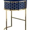 Alveare Counter Stool Brass - Royal Blue 2 Alveare Counter Stool Brass - Royal Blue -Furniture Sale Store alveare brass bar stool back ink blue webready