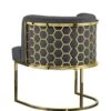 Alveare Dining Chair Brass - Smoke -Furniture Sale Store alveare brass dining chair back smoke grey webready