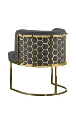 Alveare Dining Chair Brass - Smoke