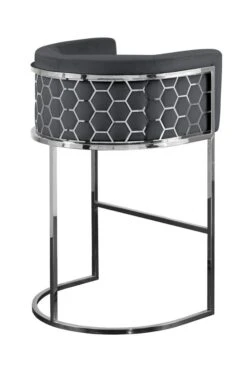 Alveare Counter Stool Silver - Smoke