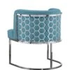 Alveare Dining Chair Silver - Teal 1 Alveare Dining Chair Silver - Teal -Furniture Sale Store alveare chrome dining chair back teal webready