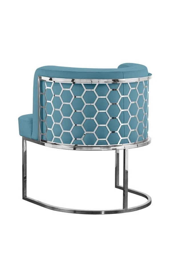 Alveare Dining Chair Silver - Teal 3 Alveare Dining Chair Silver - Teal