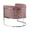 Alveare Tub Chair Silver - Blush Pink -Furniture Sale Store alveare chrome tub chair back blush pink webready