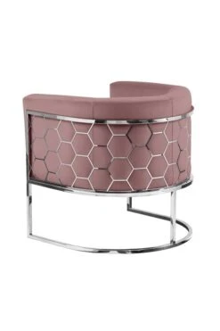 Alveare Tub Chair Silver - Blush Pink