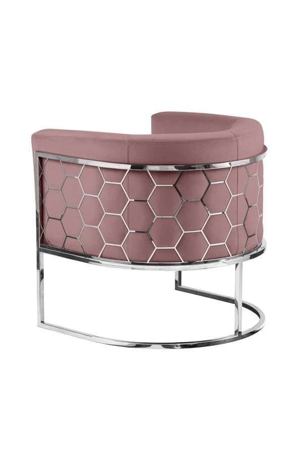 Alveare Tub Chair Silver - Blush Pink 3 Alveare Tub Chair Silver - Blush Pink