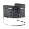 Alveare Tub Chair Silver - Smoke Grey 1 Alveare Tub Chair Silver - Smoke Grey -Furniture Sale Store alveare chrome tub chair back smoke grey webready