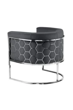 Alveare Tub Chair Silver - Smoke Grey
