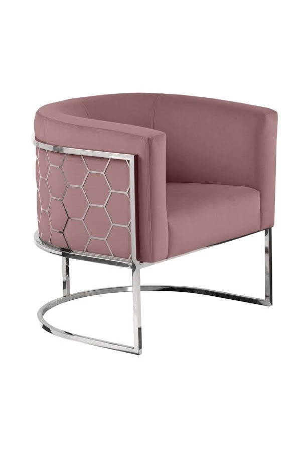 Alveare Tub Chair Silver - Blush Pink 4 Alveare Tub Chair Silver - Blush Pink - Image 2
