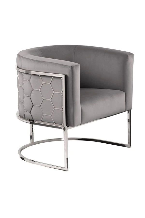 Alveare Tub Chair Silver - Dove Grey - Image 2