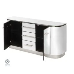 Anastasia Sideboard With Chrome Details -Furniture Sale Store anastasia silver sideboard 2 cutout web copy