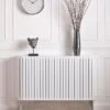 Anastasia White Glass Radiator Cover- Silver 2 Anastasia White Glass Radiator Cover- Silver -Furniture Sale Store anastasia white silver radiator cover web
