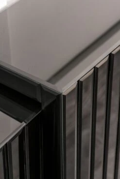 Anastasia Adjustable Black Glass Radiator Cover -Furniture Sale Store anastasia adjustable radiator cover detail 1 web