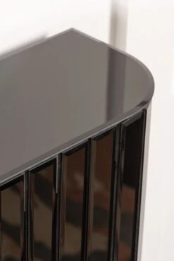 Anastasia Adjustable Black Glass Radiator Cover -Furniture Sale Store anastasia adjustable radiator cover detail 3 web