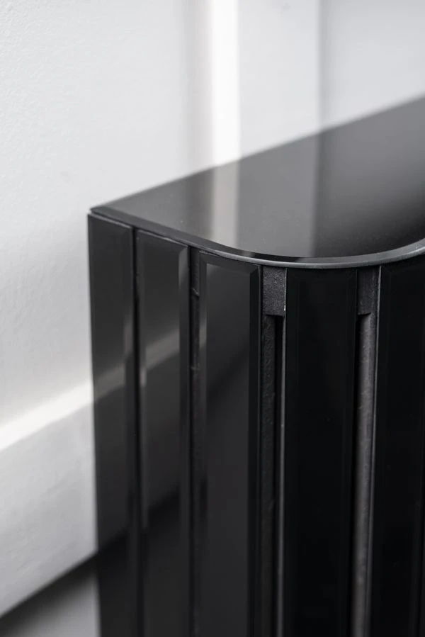 Anastasia Black Glass Radiator Cover 4 Anastasia Black Glass Radiator Cover - Image 2