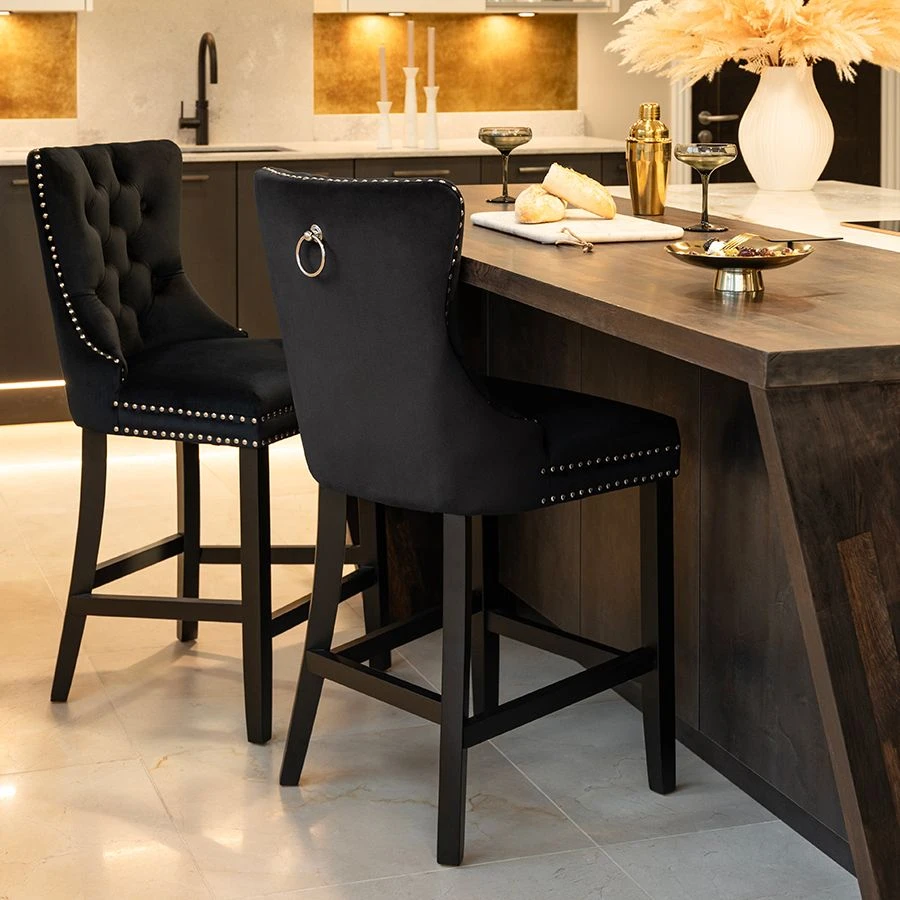 Antoinette Bar Stool Black 4 Antoinette Bar Stool Black - Image 2