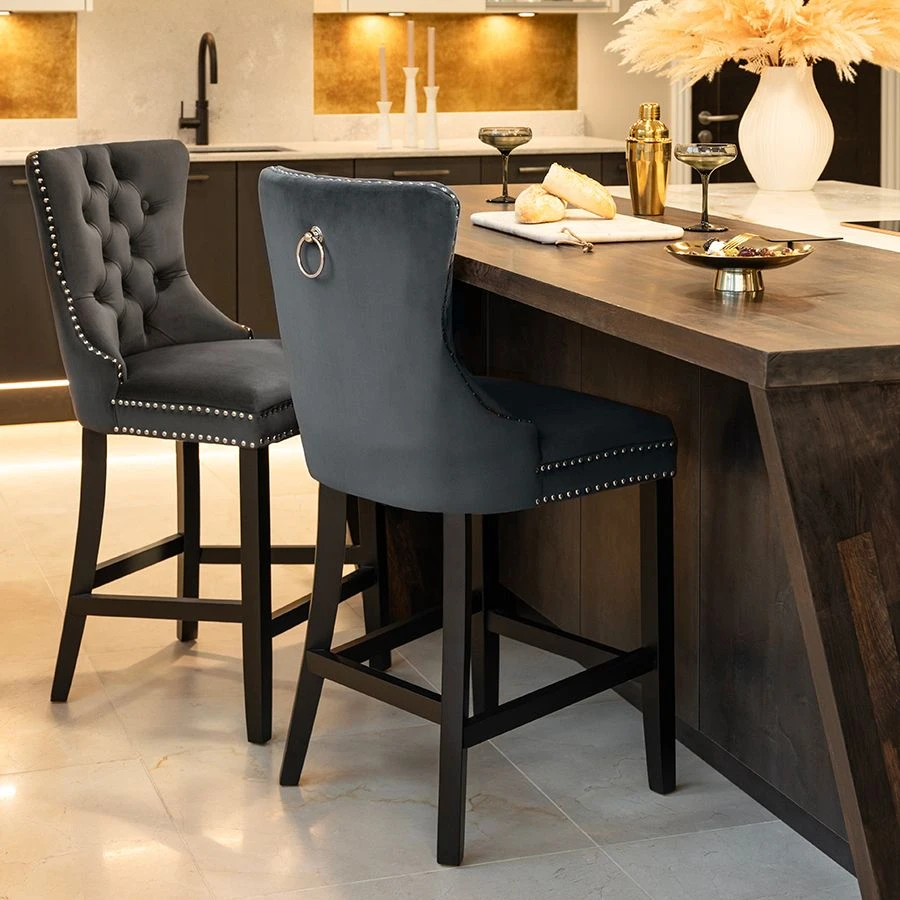 Antoinette Bar Stool Smoke Grey 4 Antoinette Bar Stool Smoke Grey - Image 2