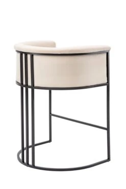 Aria Counter Stool – Chalk – Black Frame