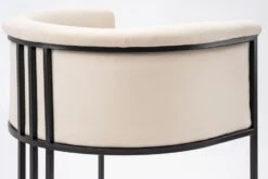 Aria Counter Stool – Chalk – Black Frame -Furniture Sale Store aria barstool chalk black detail 1 web
