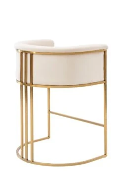 Aria Counter Stool – Chalk – Brass